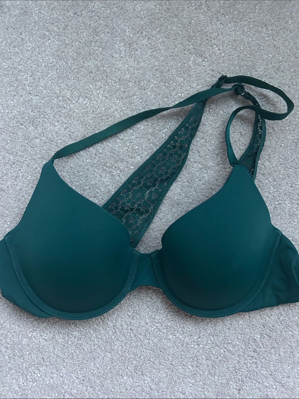Victoria's Secret Teal Lace-Racerback Push-Up Bra